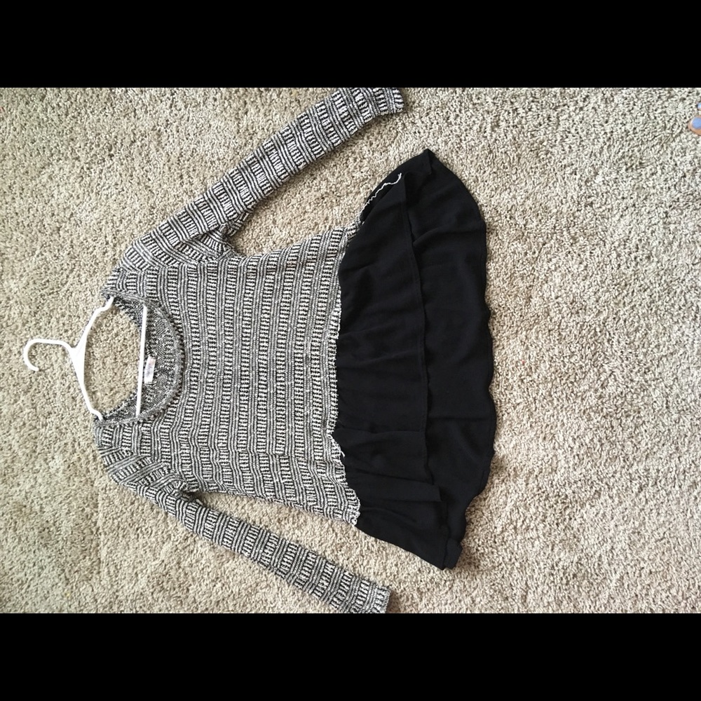 Long sleeve baby doll blouse